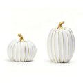 2Pcs Resin Pumpkin Figurines (Gold Stripe Pumpkin)