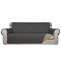 Reversible Quilted Sofa Cover Dog Couch Covers for Sofa (Large / Dark Gray/Beige)