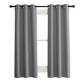 Grey Blackout Curtains for Bedroom 37" Wide x 50" Long 2 Panels (Grey / 37"W x 50"L (Pack of 2))