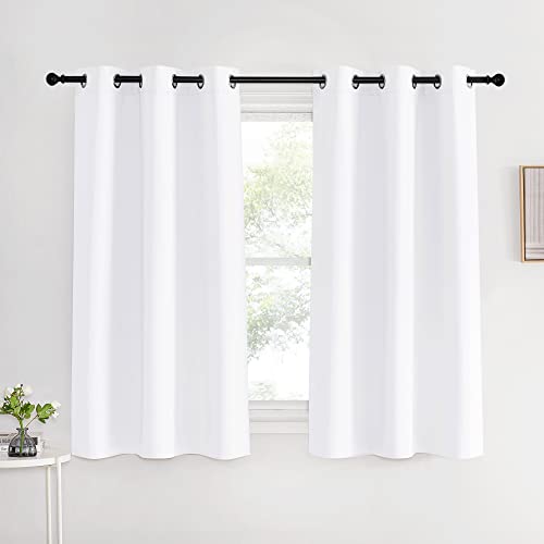 Draperies Curtains Panels (Pure White / 42"W x 60"L (Pack of 2))