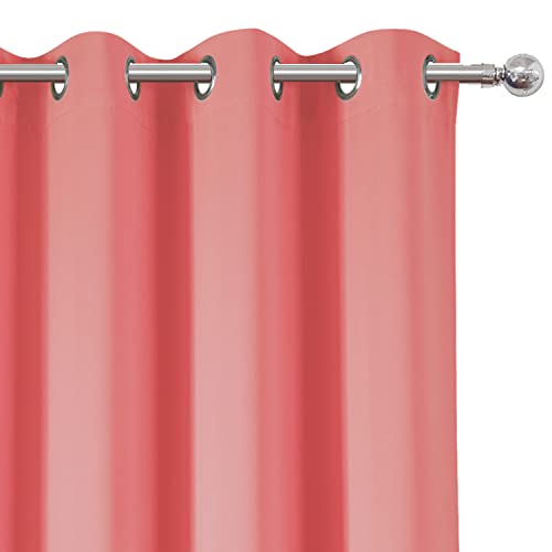 Blackout Curtains 66 x 84 inch (Coral / 66"W x 84"L (Pack of 2))
