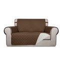 Reversible Quilted Couch Covers for Dogs Loveseat Sofa Cover 46.5” (Medium / Coffee/Ivory)