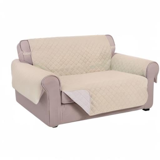 Loveseat Sofa Cover for 2 Cushion Couch (Sand/Beige / 45''loveseat-small)