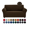 Stretch Loveseat Couch Cover Slipcover (Seal Brown / Medium（55"-78"))