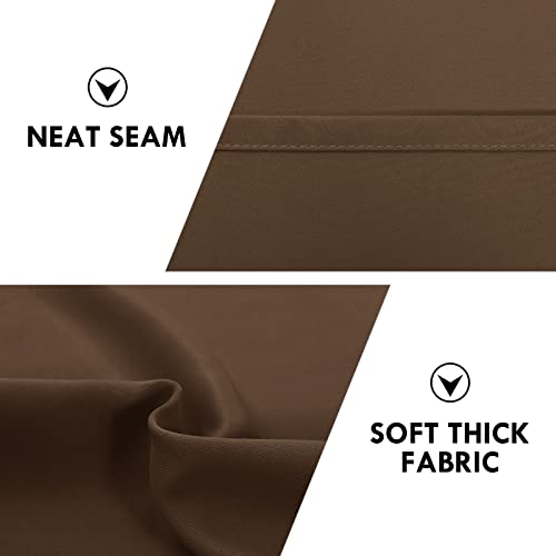 Blackout Curtains for Bedroom Living Room 38 x 45 Inch Long Brown (Brown / 38"W x 45"L (Pack of 2))