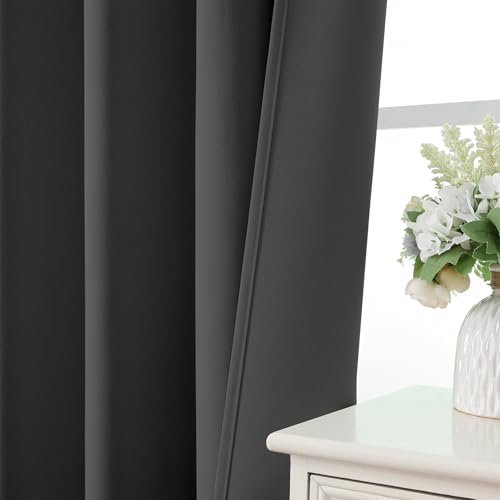 Dark Grey Blackout Curtains Customize (Dark Grey / Customsize)
