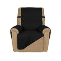 Reversible Recliner Chair Covers Couch Covers for Dogs (Small Recliner / Black/Black)