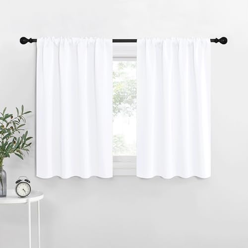 RV Curtains for Camper & Kitchen Windows (Pure White / 34"W x 36"L (Pack of 2))