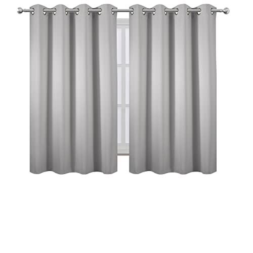 Blackout Curtains 52 x 45 inch (Light Grey / 52"W x 45"L (Pack of 2))