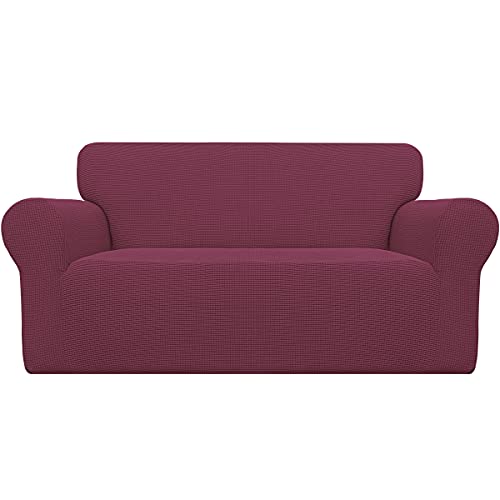 Stretch Oversized Loveseat Couch Covers Washable ASH Rose (Medium-XL Loveseat / Ash Rose)
