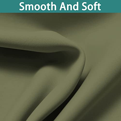 Sage Blackout Curtains 84 Inches Long for Bedroom 42" Wide 2 Panel (42"W x 84"L (Pack of 2) / Sage Green)
