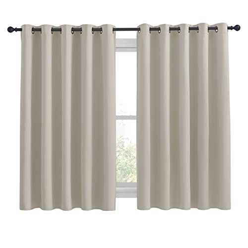 Thermal Insulated Narural Blackout Curtains for Bedroom (Natural / 70"W x 63"L (Pack of 2))