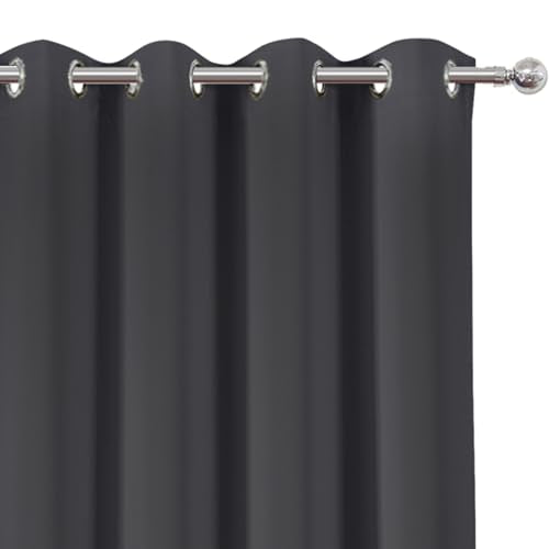 Blackout Curtains 66 x 84 inch (Dark Grey / 66"W x 84"L (Pack of 2))