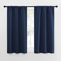 Kitchen Curtains (Navy / 29"W x 50"L (Pack of 2))