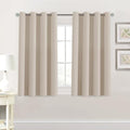 Blackout Curtain for Living Room Small Window Kitchen Blackout Curtains 45 inch Length Energy Saving Solid Grommet Blackout Drape (52"W x 45"L (Pack of 1) / Fog)