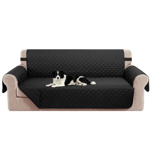 Reversible 4 Seater Sofa Cover (Black/Black / Sofa Xxl - Xxl Large (91"))