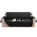 Reversible 4 Seater Sofa Cover (Black/Black / Sofa Xxl - Xxl Large (91"))