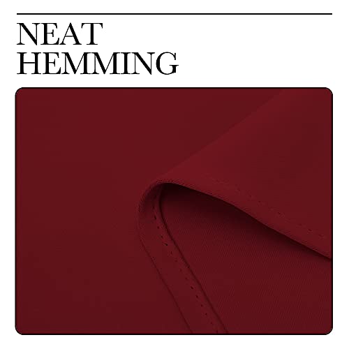 Burgundy Red Blackout Curtains for Bedroom 42" w x 63" L 2 Panels (Burgundy Red / 42"W x 63"L (Pack of 2))