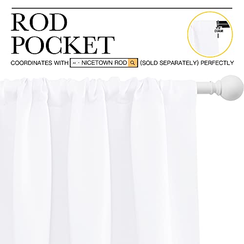 White Curtains (Pure White / 70"W x 63"L (Pack of 2))