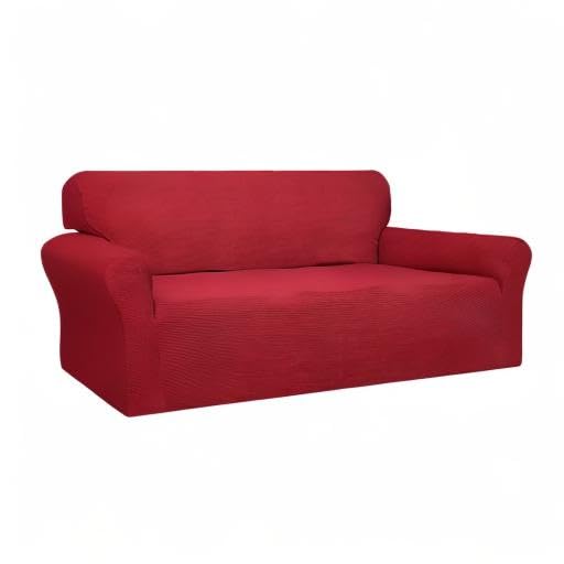 100% Waterproof Couch Cover (Christmas Red / Oversized Sofa)
