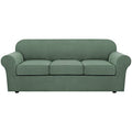 4 Piece Stretch Sofa Covers for 3 Cushion Couch Covers for Living Room Furniture Slipcovers (Large / Loden Frost)