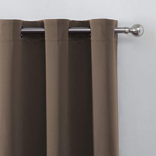 Chocolate Thermal Blackout Curtains (Chocolate Brown / 42"W x 84"L (Pack of 2))