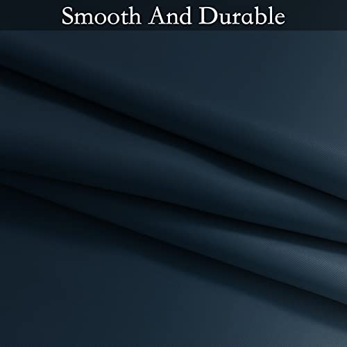 Ombre Navy Blue to Grey White Curtains for Living Room 42Wx63L (42"W x 63"L (Pack of 2) / Navy Blue)