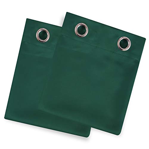 Dark Green Thermal Blackout Curtains (Green / 52"W x 95"L (Pack of 2))