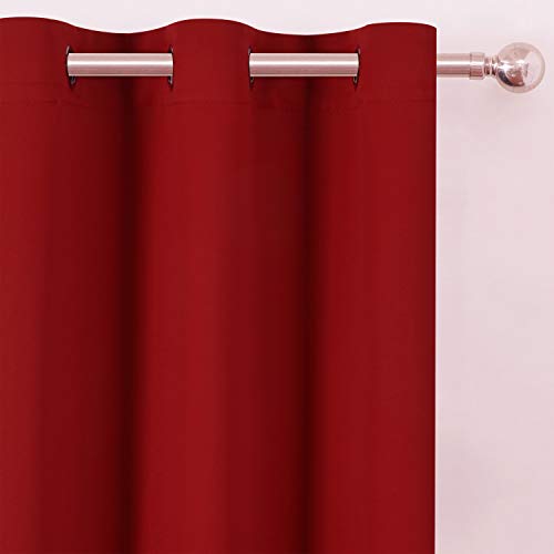 Blackout Curtains 66 x 95 inch (Red / 66"W x 95"L (Pack of 2))
