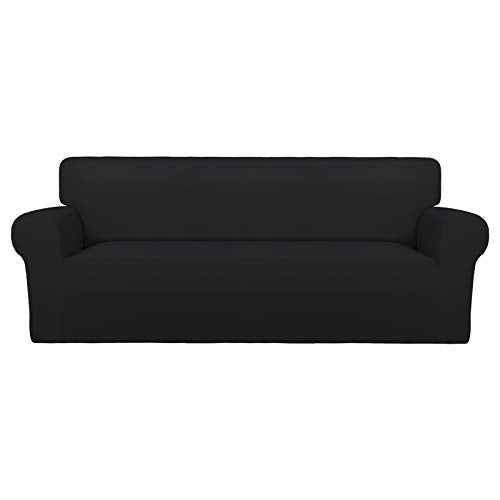 Stretch Couch Covers for Sofa Large Sofa Slipcovers Black (Large Sofa / Black)