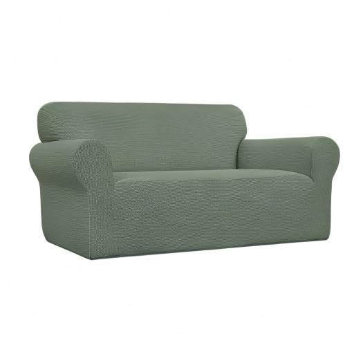 Stretch Oversized Loveseat Couch Covers Washable Greyish Green (Medium-XL Loveseat / Greyish Green)