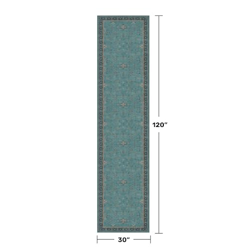 Boho 2'6"x10' Wide Hallway Runner Rugs (2'6" x 10' (Runner) / Emerald Teal)