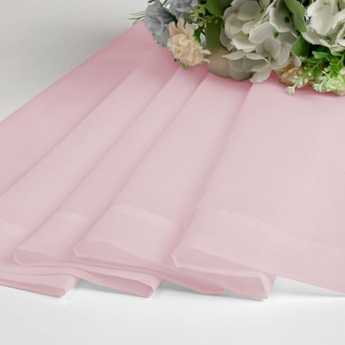 Blush Pink Sheer Curtains 108 Inches Long 2 Panels (Blush / 42"W x 108"L (Pack of 2))