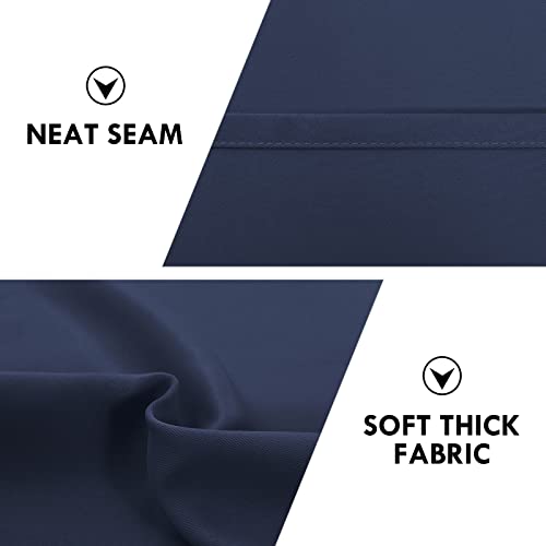 Blackout Curtains for Bedroom Living Room 42 x 54 Inch Long Navy (Navy / 42"W x 54"L (Pack of 2))