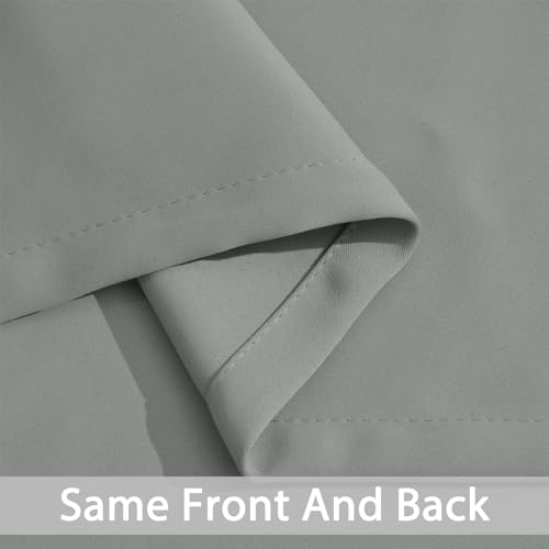 Blackout Curtains 38x36 inch Dove Grey Thermal Drapes (Dove Grey / 38"W x 36"L (Pack of 2))