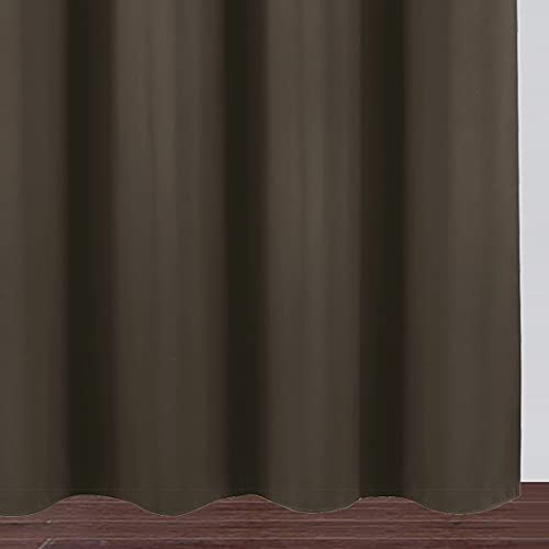 Chocolate Brown Blackout Curtains 40 x 63 Inch Length (Chocolate Brown / 40"W x 63"L (Pack of 2))