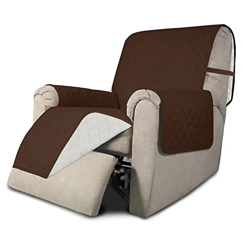 Reversible Couch Cover (Coffee/Ivory / Medium Recliner)