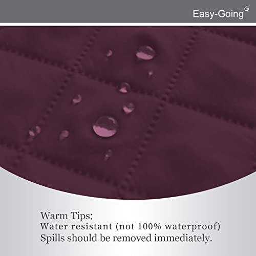 Reversible Couch Cover (Wine/Beige / Medium Recliner)