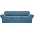 4 Piece Stretch Sofa Covers for 3 Cushion Couch Covers for Living Room Furniture Slipcovers (X-Large / Dusty Blue)