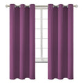 Eggplant Purple Blackout Curtains for Bedroom 72 Inch (Eggplant Purple / 42"W x 72"L (Pack of 2))