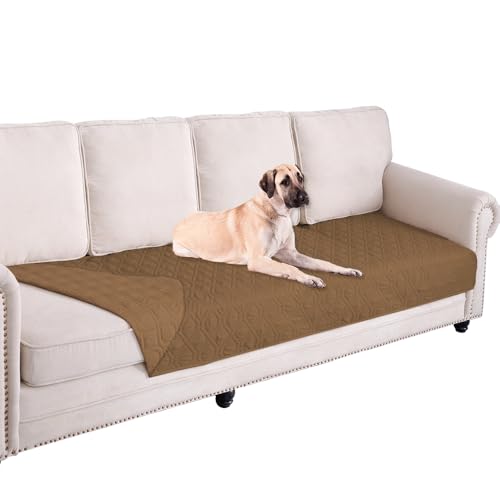 Waterproof Dog Bed Blankets Cover for Bed Couch Sofa Reversible (30x80 Inch (Pack of 1) / Camel+camel)