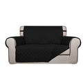 Reversible Quilted Couch Covers for Dogs Loveseat Sofa Cover 46.5” (Medium / Black/Black)