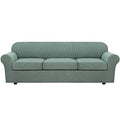 4 Piece Stretch Sofa Covers for 3 Cushion Couch Covers for Living Room Furniture Slipcovers (X-Large / Sage)