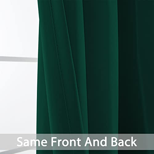 Room Darkening Curtains 62x63 inch Length Dark Green (Dark Green / 62"W x 63"L (Pack of 2))