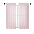 Sheer Curtains 54 Inch Length 2 Panels Set (Blush / 42"W x 54"L (Pack of 2))