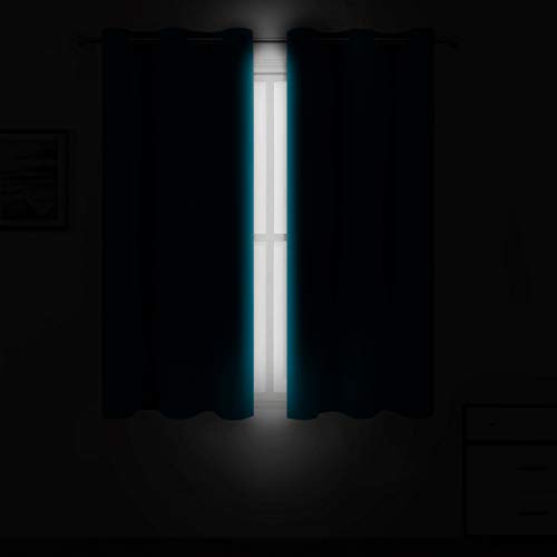 Teal Thermal Blackout Curtains (Teal / 38"W x 63"L (Pack of 2))
