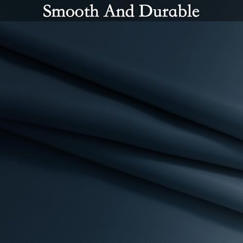 Ombre Navy Blue to Grey White Curtains for Living Room 70Wx63L (70"W x 63"L (Pack of 2) / Navy Blue)
