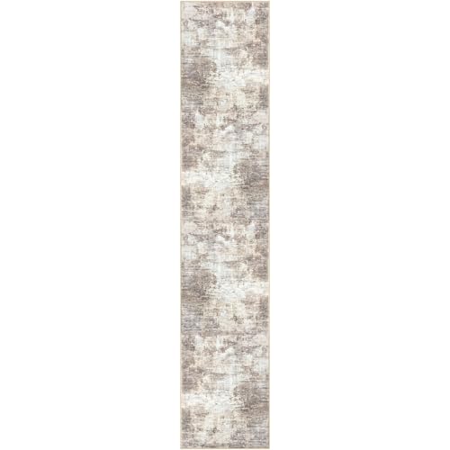 Abstract Runner Rug 2x10 Ft Washable Runners for Hallways (Gold/Yellow/Brown/Beige/White / 2' x 10' (Rectangular))