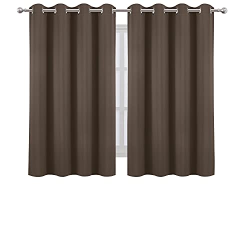 Blackout Curtains 52 x 45 inch (Chocolate Brown / 52"W x 45"L (Pack of 2))