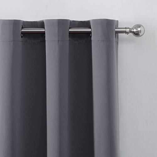 Grey Blackout Curtains 66 x 63 Inch Length (Grey / 66"W x 63"L (Pack of 2))